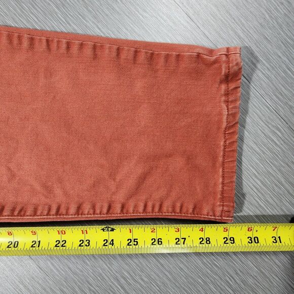 Soft Surroundings Pull On Jeans L Rusty Red Straight High Rise Comfort Waist - Picture 10 of 12